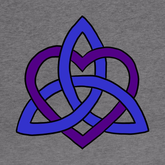 Celtic Knot Heart (Blue and Purple) by Serene Twilight